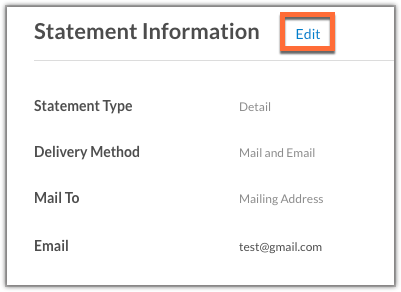 Statement Information - Edit