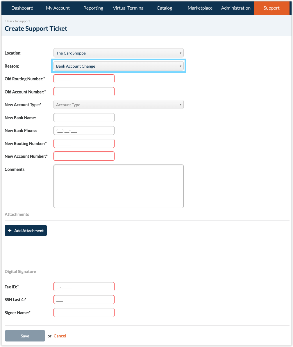 Cardpointe web support bank